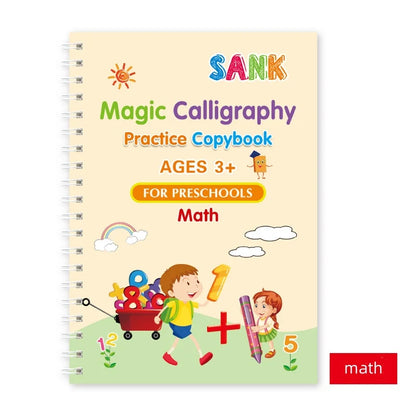 Magic Practice Copybook Pen Preschools Kids Calligraphy English Verison Free Wiping Children Reusable Writing Book for Boys Girs