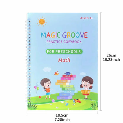 Magic Practice Copybook Pen Preschools Kids Calligraphy English Verison Free Wiping Children Reusable Writing Book for Boys Girs