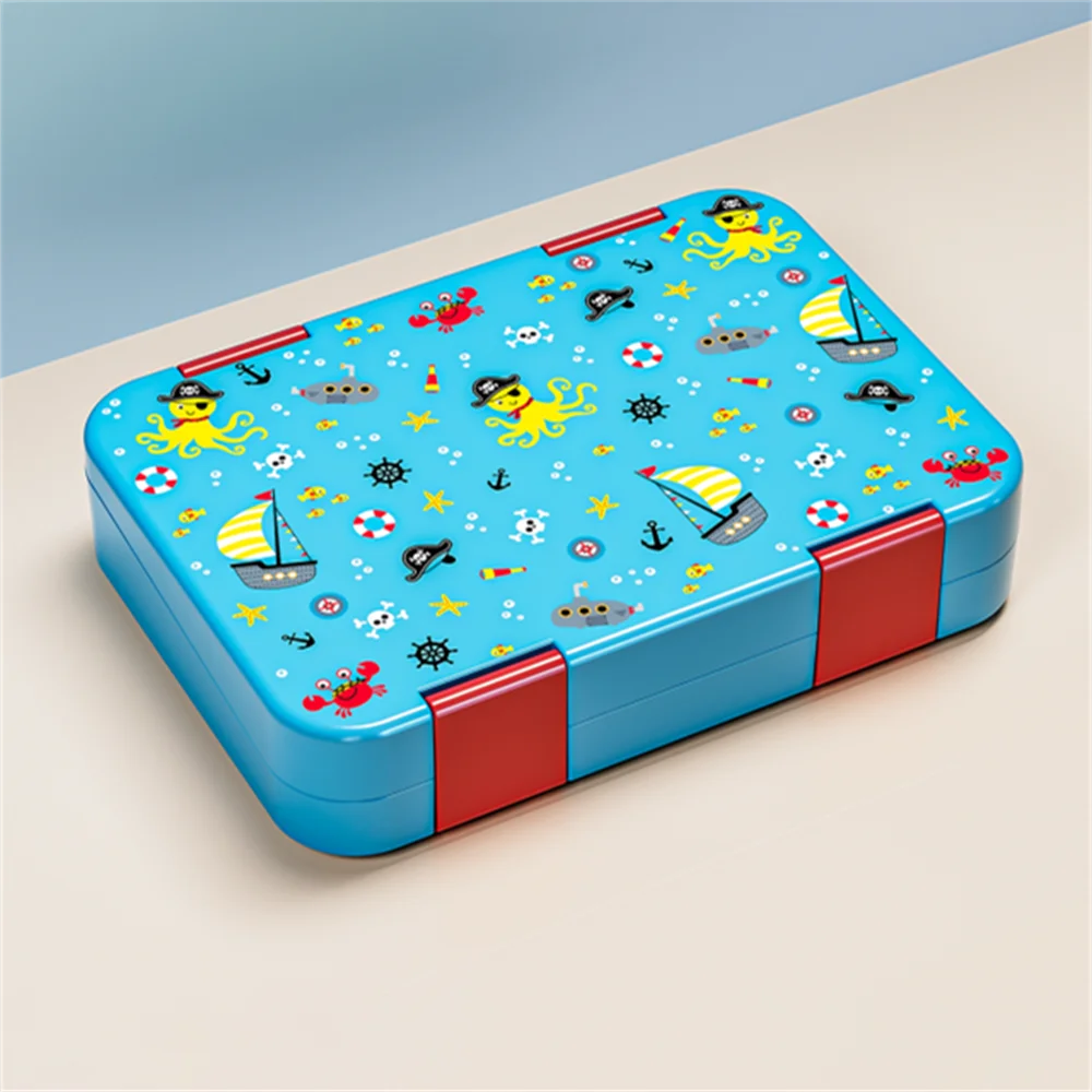 Adorable Pattern Kids Lunch Box Portable Divided Microwave Oven Bento Box Leakproof Food Container For back to school kitchen