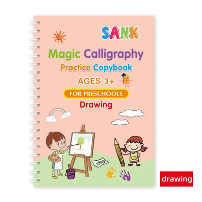 Magic Practice Copybook Pen Preschools Kids Calligraphy English Verison Free Wiping Children Reusable Writing Book for Boys Girs