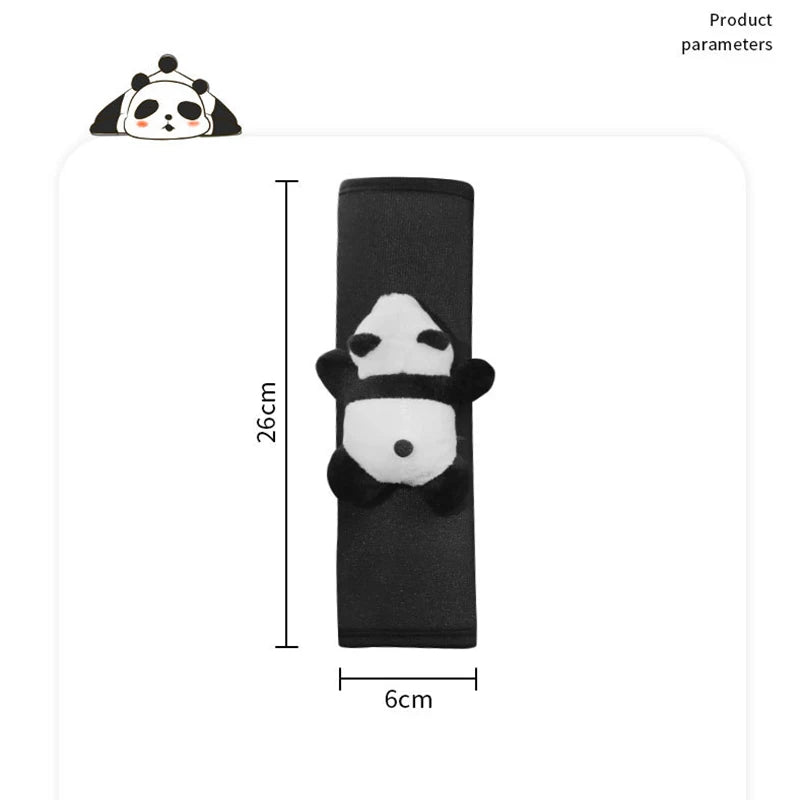 Cute Cartoon Car Seatbelt Cover Seat Belt Harness Cushion Shoulder Strap Protector Pad for Children/ Kids Toy panda Ornaments